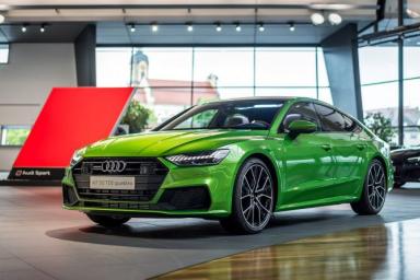 Audi A7 Sportback примерила ярко-зеленый цвет