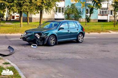 В Гродно водитель Mazda при обгоне влетел в Volkswagen