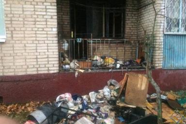 В Новополоцке горела квартира. Внутри были мать с сыном