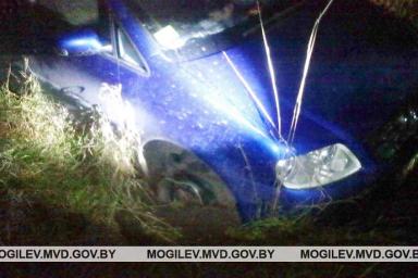 В Кличевском районе пьяный бесправник угнал машину, проехал 1,5 км и вылетел в кювет