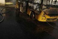 Полностью уничтожен. В Климовичах утром сгорел школьный автобус 