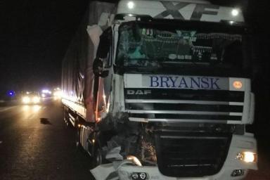 В Пинском районе произошло серьезное ДТП с участием грузовиков